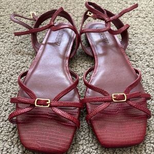 J. Crew Women's Burgundy Strappy Sandals